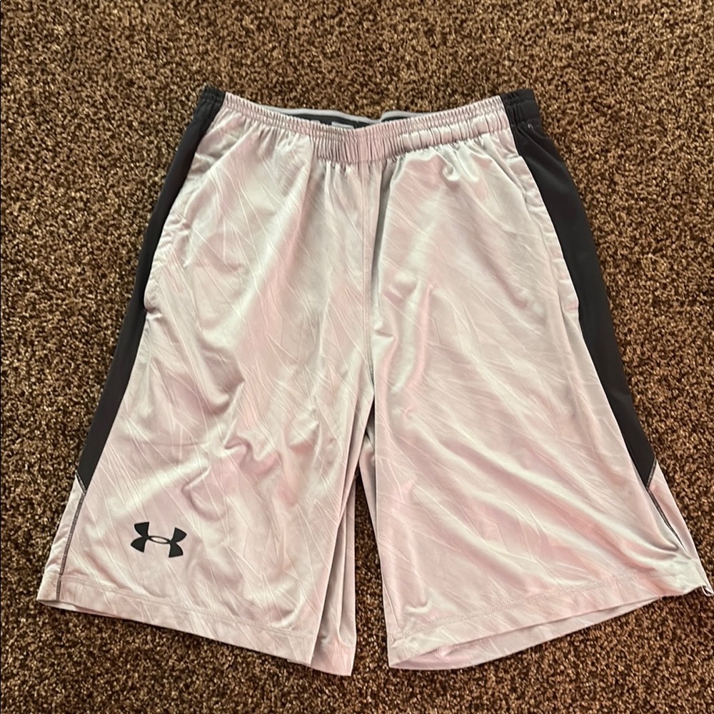 Under Armour Light Gray and Black Sports Shorts
